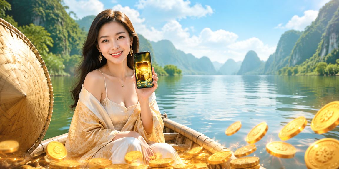 Người dùng tại Ninh Bình đăng ký tài khoản nhận thưởng trên điện thoại với chiếc nón lá truyền thống